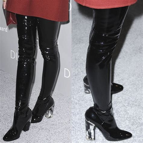 dior latex boots